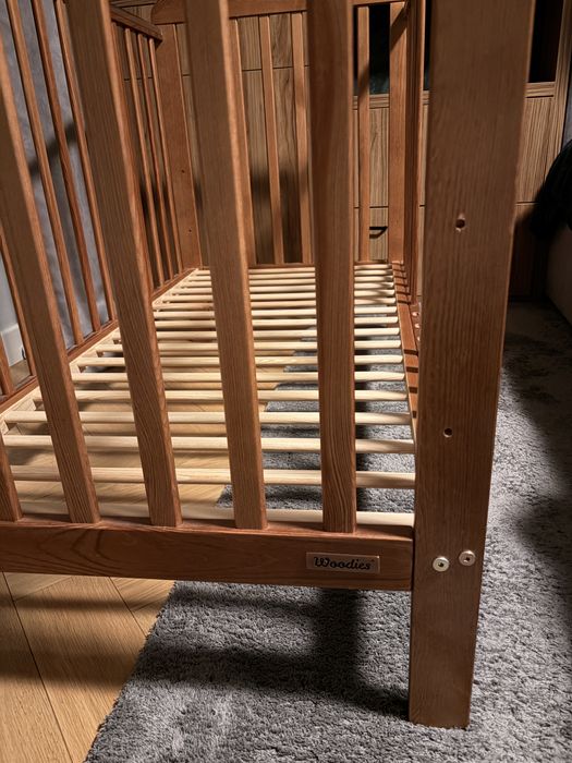 Łóżeczko woodies + materac 120x60