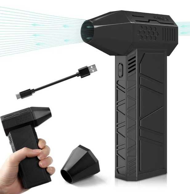 Портативний повітродув Mini Jet Fan 52 м/с кишеньковий турбовентилятор