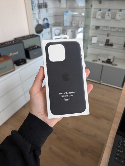 Чохол для Apple IPhone 15 Pro Max Silicone Case Black with MagSafe