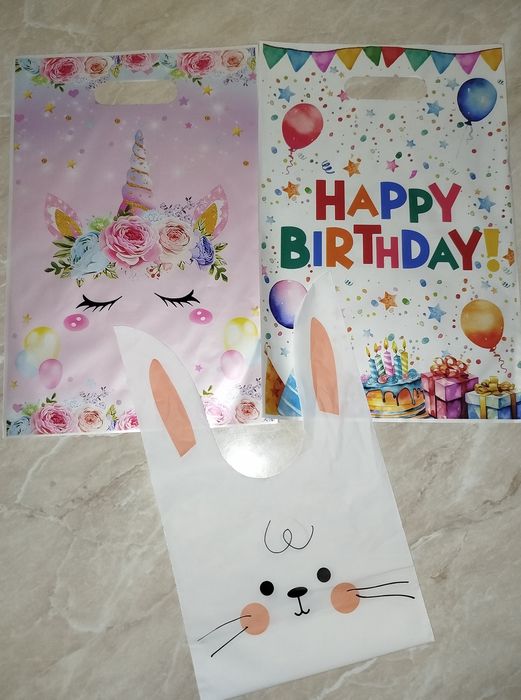 Пакетики в садочок, пакетик зайчик.