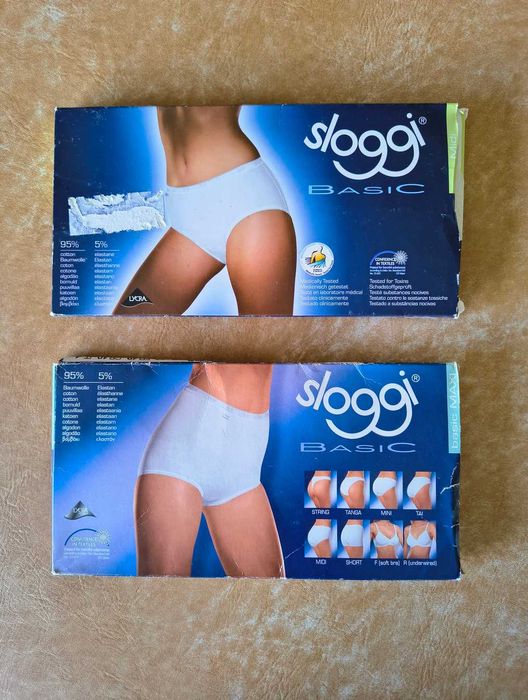 2 cuecas Sloggi Basic Midi e Maxi - Tamanho 38 (Branco) - Novas