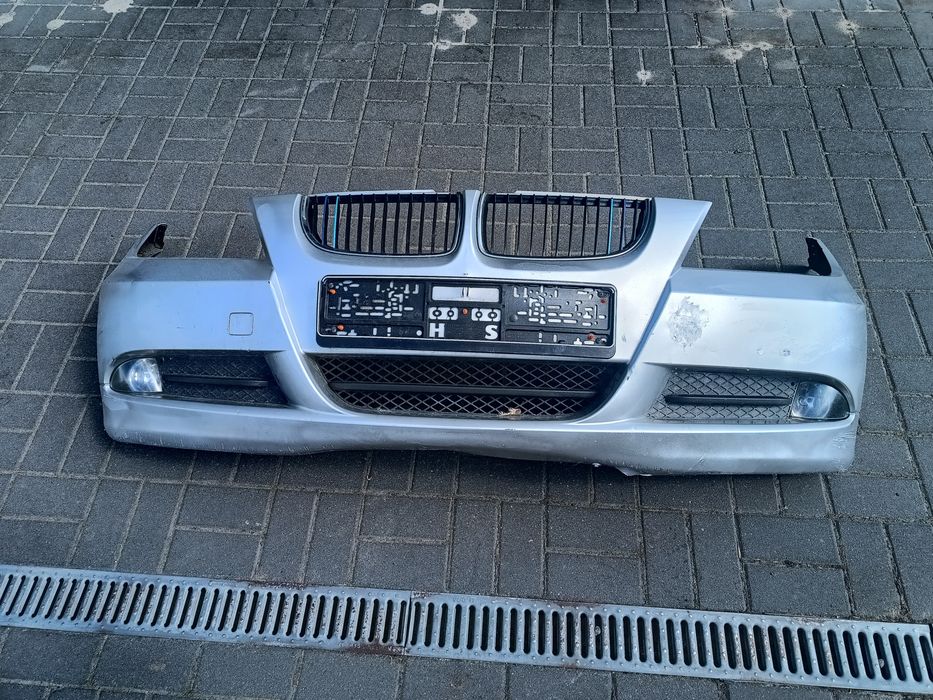 BMW E90 E91 przed lift zderzak przód kompletny grill halogeny