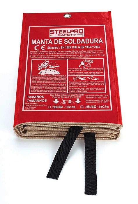 manta protectora de soldadura 200x200 cm.   Steelpro 2388MM SIN-2