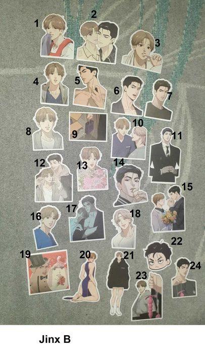 Stickers anime e manhwa BL, yaoi, Given, Jinx, Ghost nocturne
