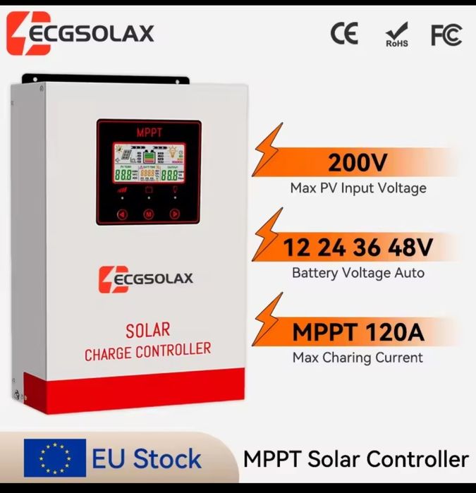 MTTP  120A Regulator Ładowania Solarnego 12V 24V 36V 48V Automatyczny Offgrid