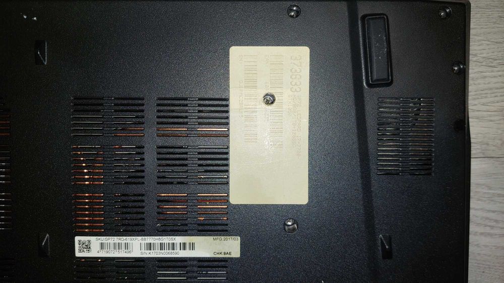 MSI GP72 7RD i7-7700HQ GTX1050 16GB ram ssd 500GB+1TB  WiFi6 17'' BOX