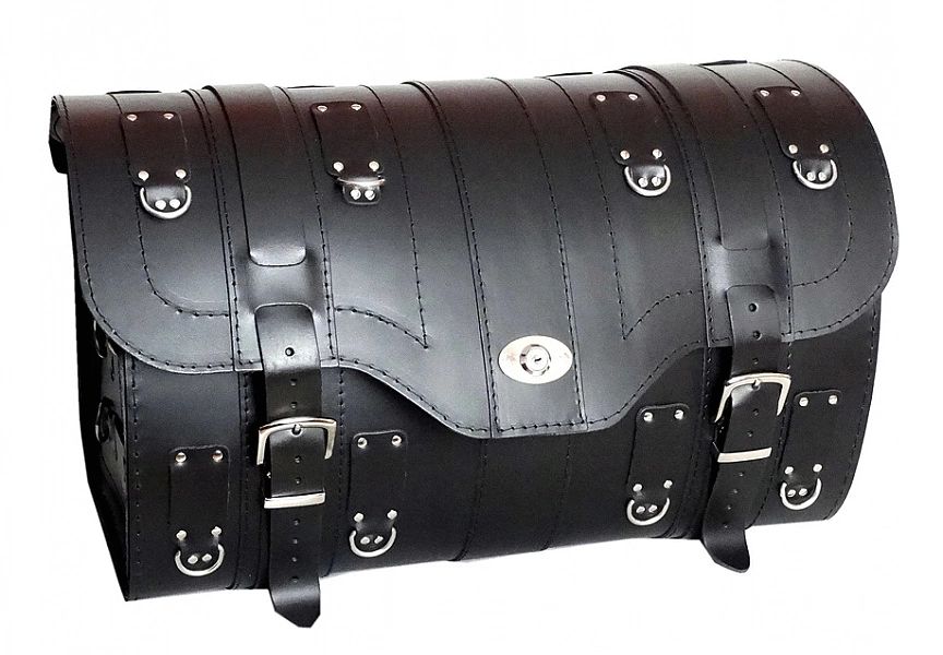 Kufer Skórzany 56 Cm Dwa Kaski Gładki Zamek