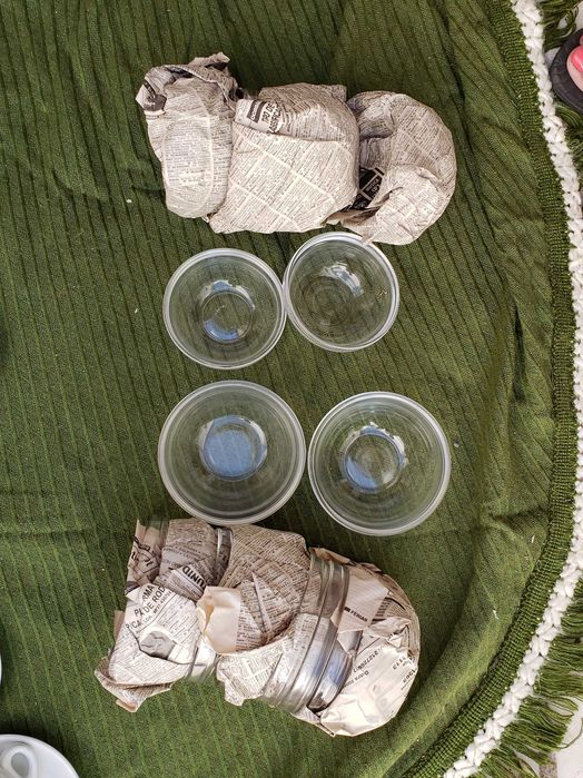 Conjunto de 22 tigelas de sobremesa transparentes de 2 tamanhos