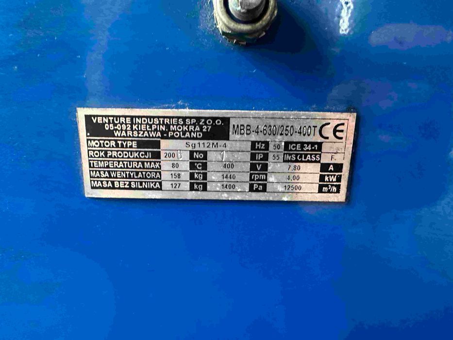 Wentylator MBB-4-630/250-400T