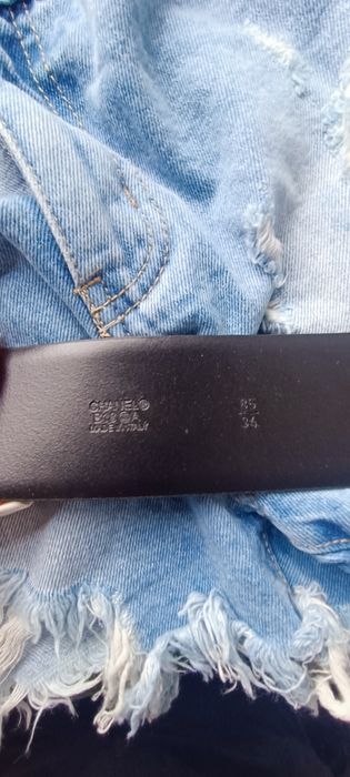 Skórzany pasek Chanel złoty 85 cm
