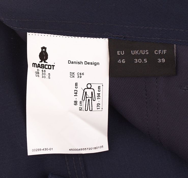 Spodnie Mascot Grafton r. 46 Męskie Workwear Navy Robocze Nowe 72CM