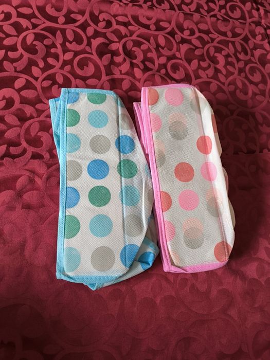 Organizadores novos rosa e azul