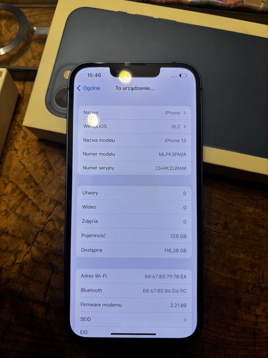 Iphone 13 128 gb cały zestaw