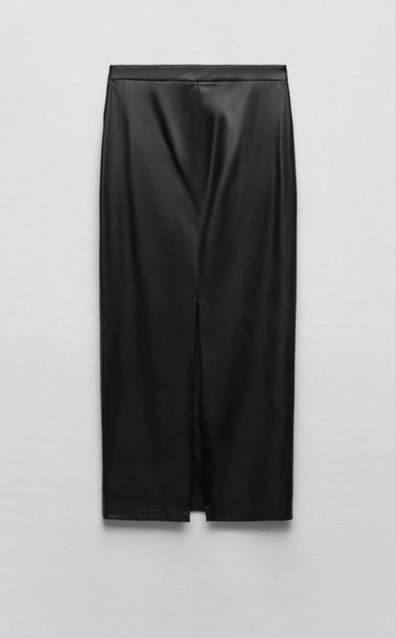 Шкіряна спідниця максі zara xc