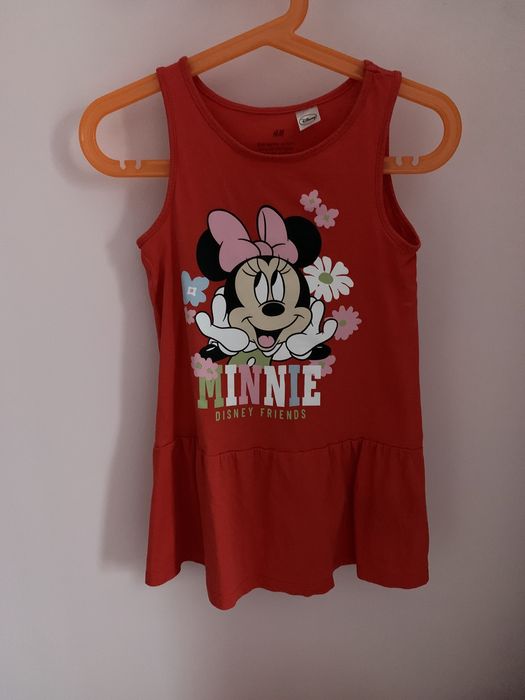 H&M śliczna sukienka na lato Myszka Minnie czerwona jak nowa 104