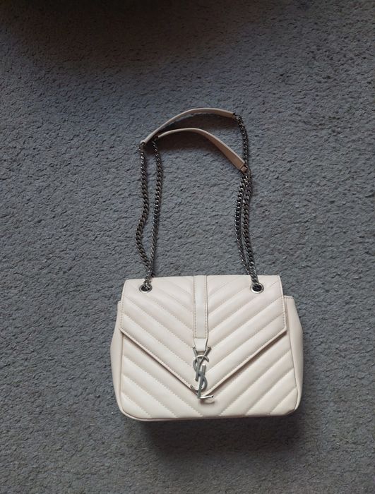 Skórzana Torebka Yves Saint Laurent (prawdziwa skóra z próbką+metka)