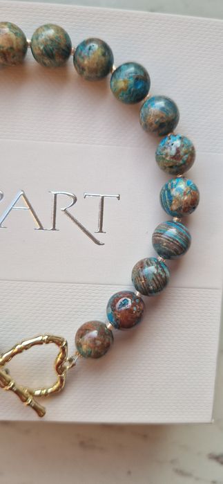Bransoletka turkus afrykański ozdobne zapięcie  serce  jak Apart