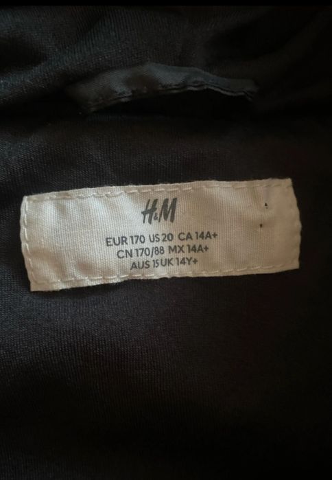 Czarna ciepła kurtka futerko h&m  XS 170