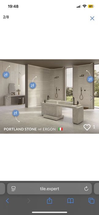 Nowe 2 opakowania płytek PORTLAND STONE VEIN CUT 60 cm 120cm