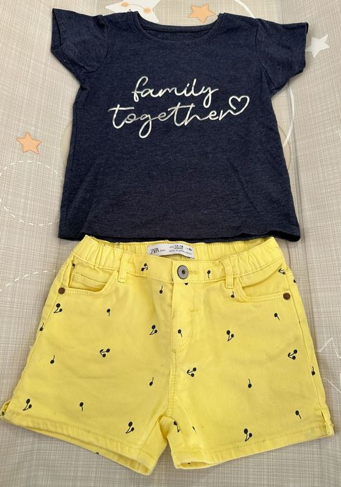 Calções Cerejas Zara + T'Shirt (18M)