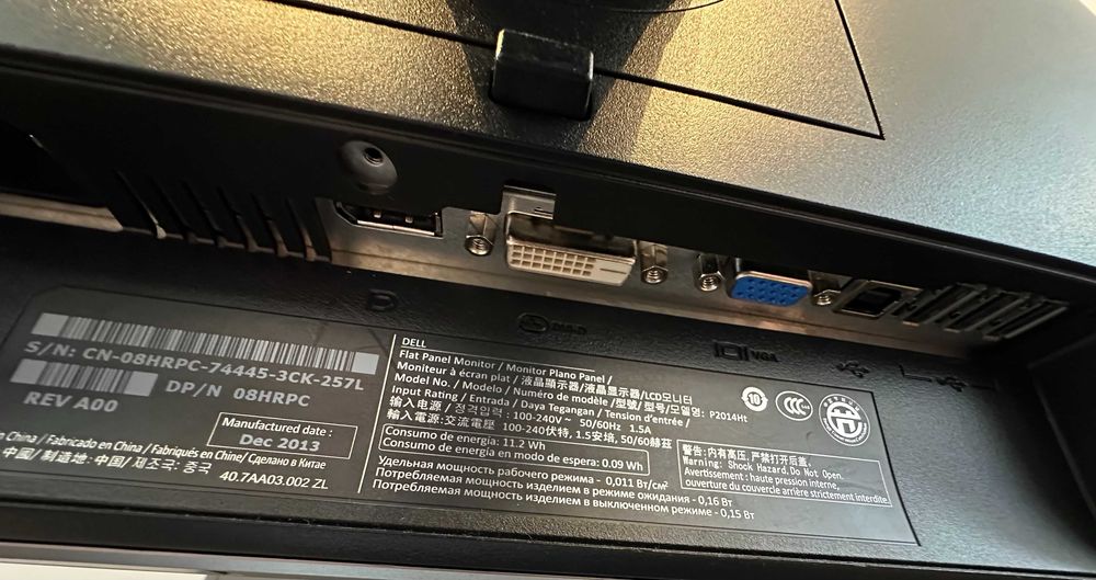 Monitor DELL 08hrpc 21 Cali