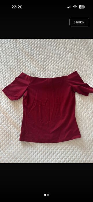 Nowy top burgundowy H&M rozmiar S