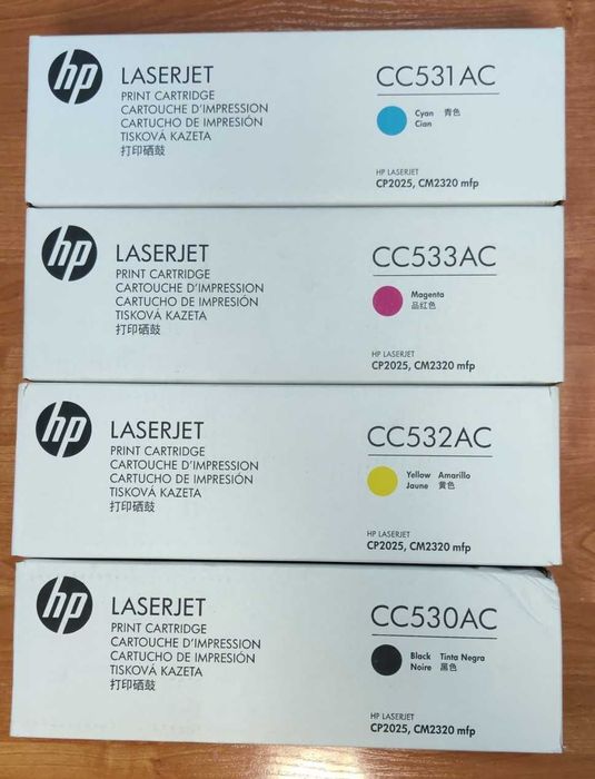 Nowe oryginalne tonery HP LASERJET CC530AC CC531AC CC532AC CC533AC