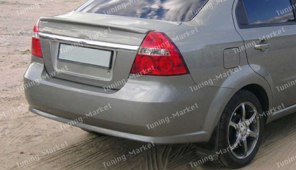 Лип спойлер на багажник Chevrolet Aveo 3 T250 Козырек Бленда на стекло