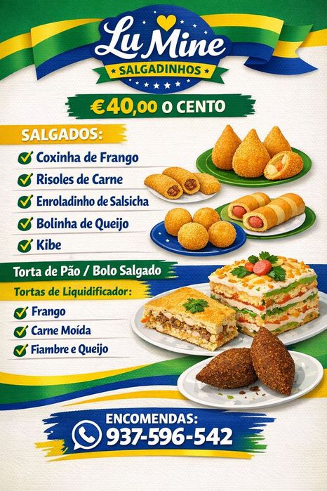 Bolos e salgados brasileiros