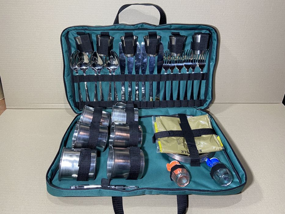 Подарочный набор для Пикника 03 на 6 челеловек в тканевом чехле