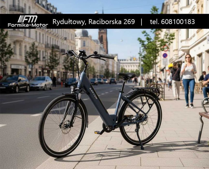 Rower elektryczny City Barton e-Smart 45Nm 486Wh na wzrost 165-175cm Dostwa pod dom