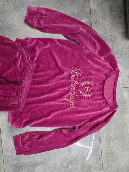 Dres fuksja welur Balanciaga XXL