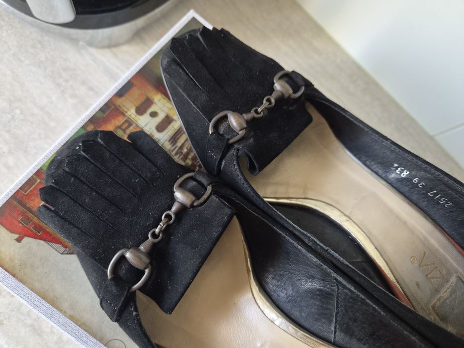 Wenezia  zamszowe buty, czarne 39