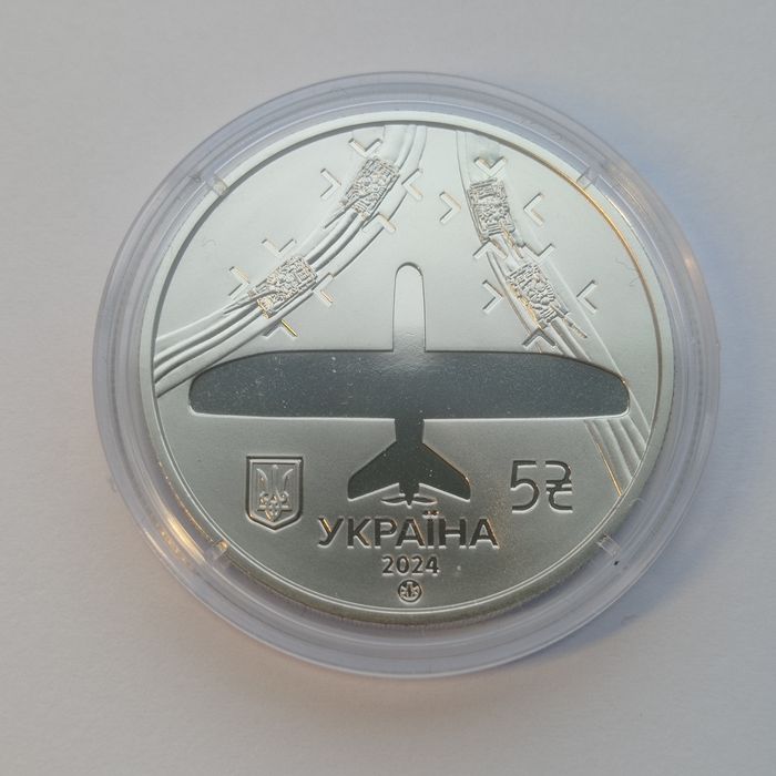 Монета 5 грн  Українська бавовна Лелека-100