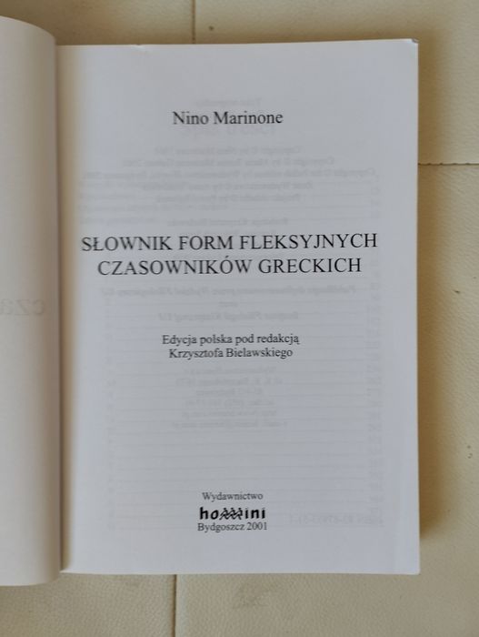 Marinone słownik czasowników greckich