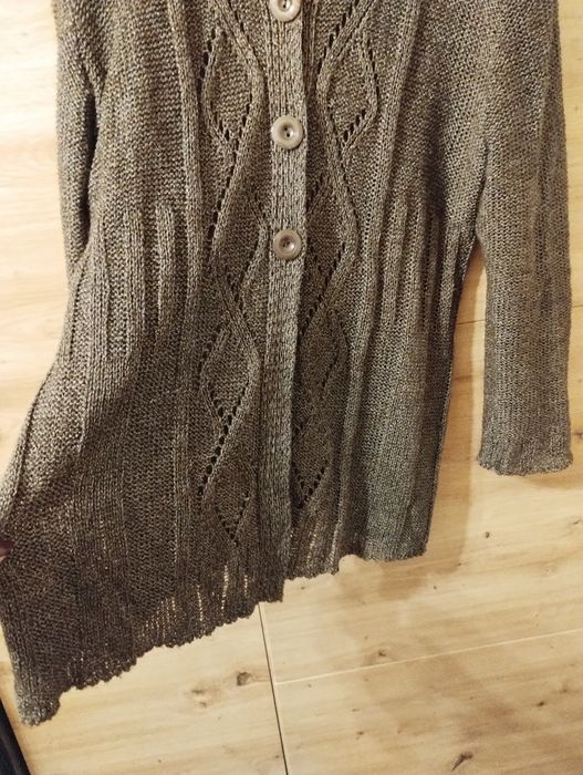 Brązowo-stalowa narzutka r.44