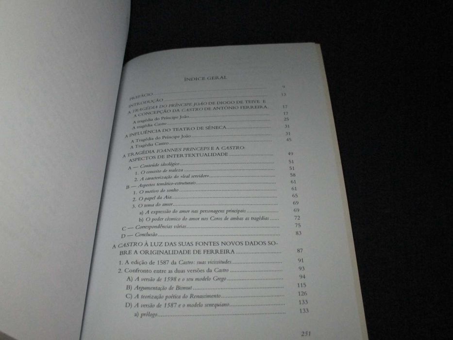 Livro Teatro Clássico no Século XVI A Castro de António Ferreira