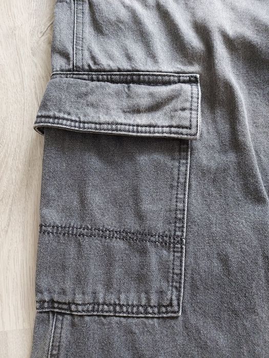 Spodnie Cargo Wide Leg multi pockets H&M Divided | Grafitowe |