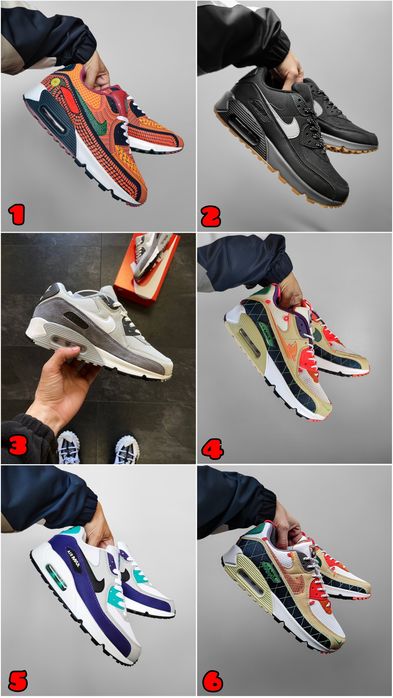 БЕЗ ПЕРЕДПЛАТИ‼️Кросівки Nike Air Max 90 / Демісезонні, Cordura, Термо / 36-46, Унісекс, ПРЕМІУМ