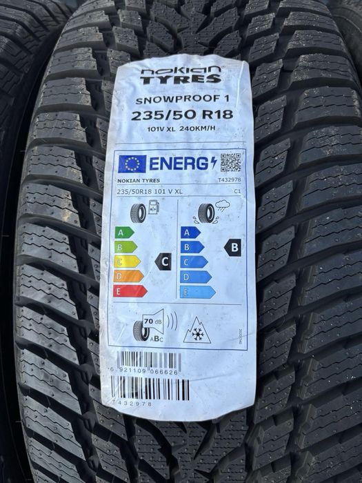 Шини нові 235/50 R18 Nokian зима 2023 рік