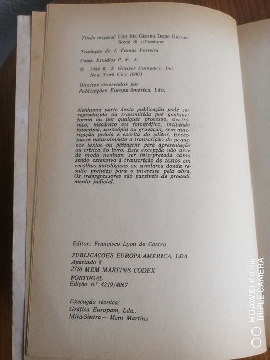 Livro João Paulo II "Pausas de reflexão"