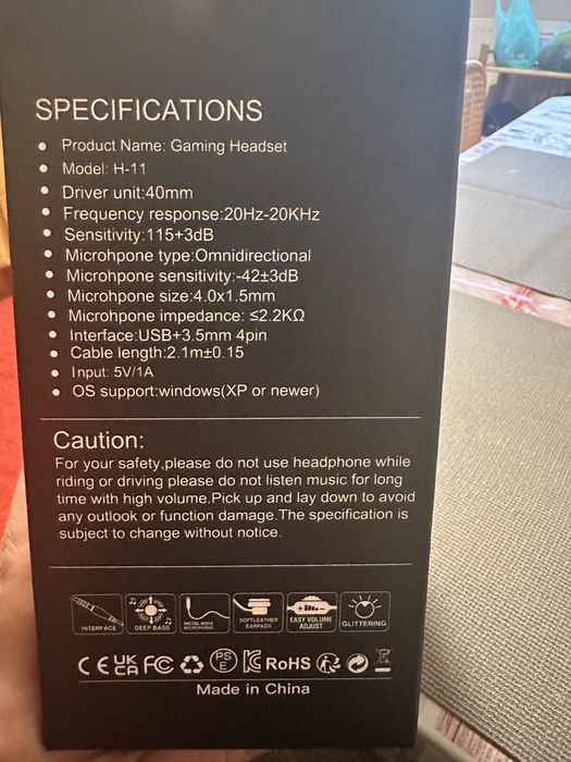 Sluchawki do gier Pacrate dla PS4/PS5/Xbox One/PC/Nintendo Switch