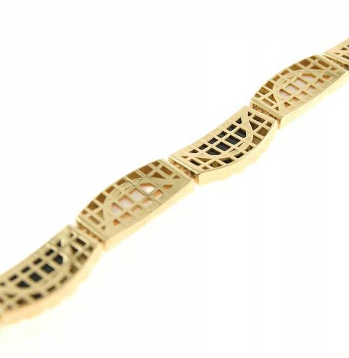 Elegancka złota bransoletka ZŁOTO p.585 20 cm CUDO