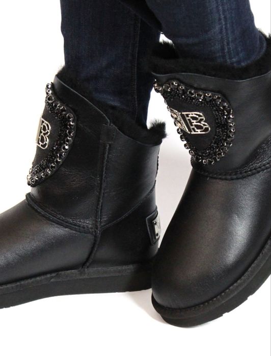 Угги натуральні кожа хутро