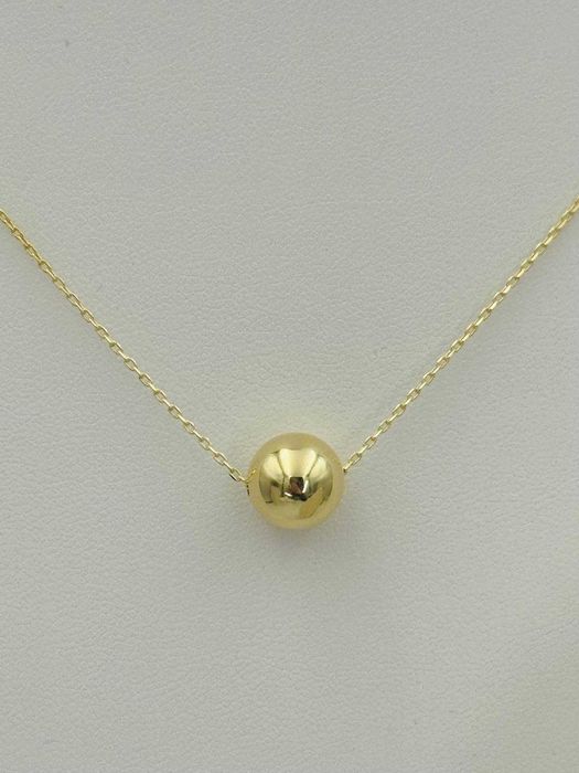 Złoty Komplet Naszyjnik i Bransoletka z kulką Celebrytka Złoto 585 14K