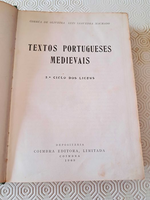 Textos Portugueses Medievais (1969) – Capa Dura – Coimbra Editora