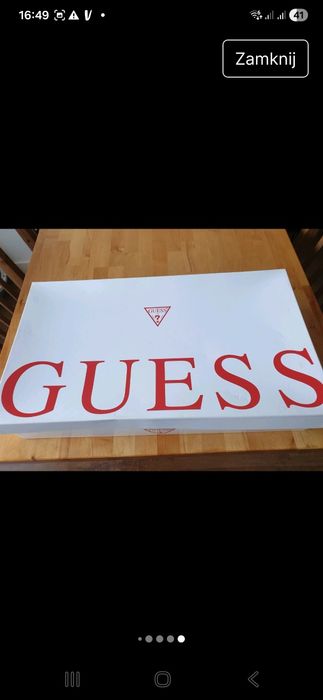 Kozaki damskie czarne GUESS skóra r.40