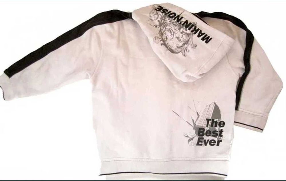 Camisola-Hoodie de Criança Unissexo Branco Grafiti