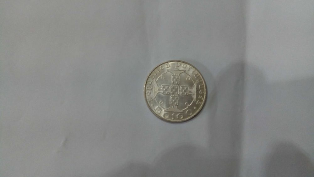 50$ em Prata ,V Centenário de S. Tomé, BNC, (VER DESCRITIVO)