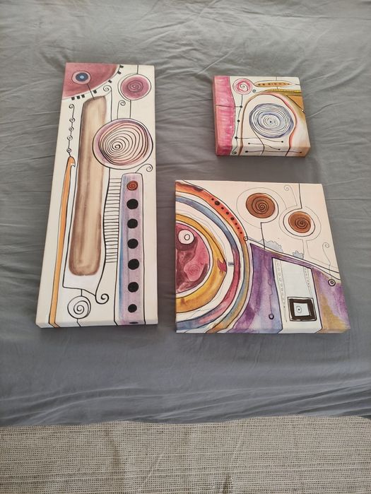 Conjunto de quadros coloridos da marca Lamson